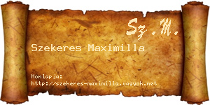 Szekeres Maximilla névjegykártya